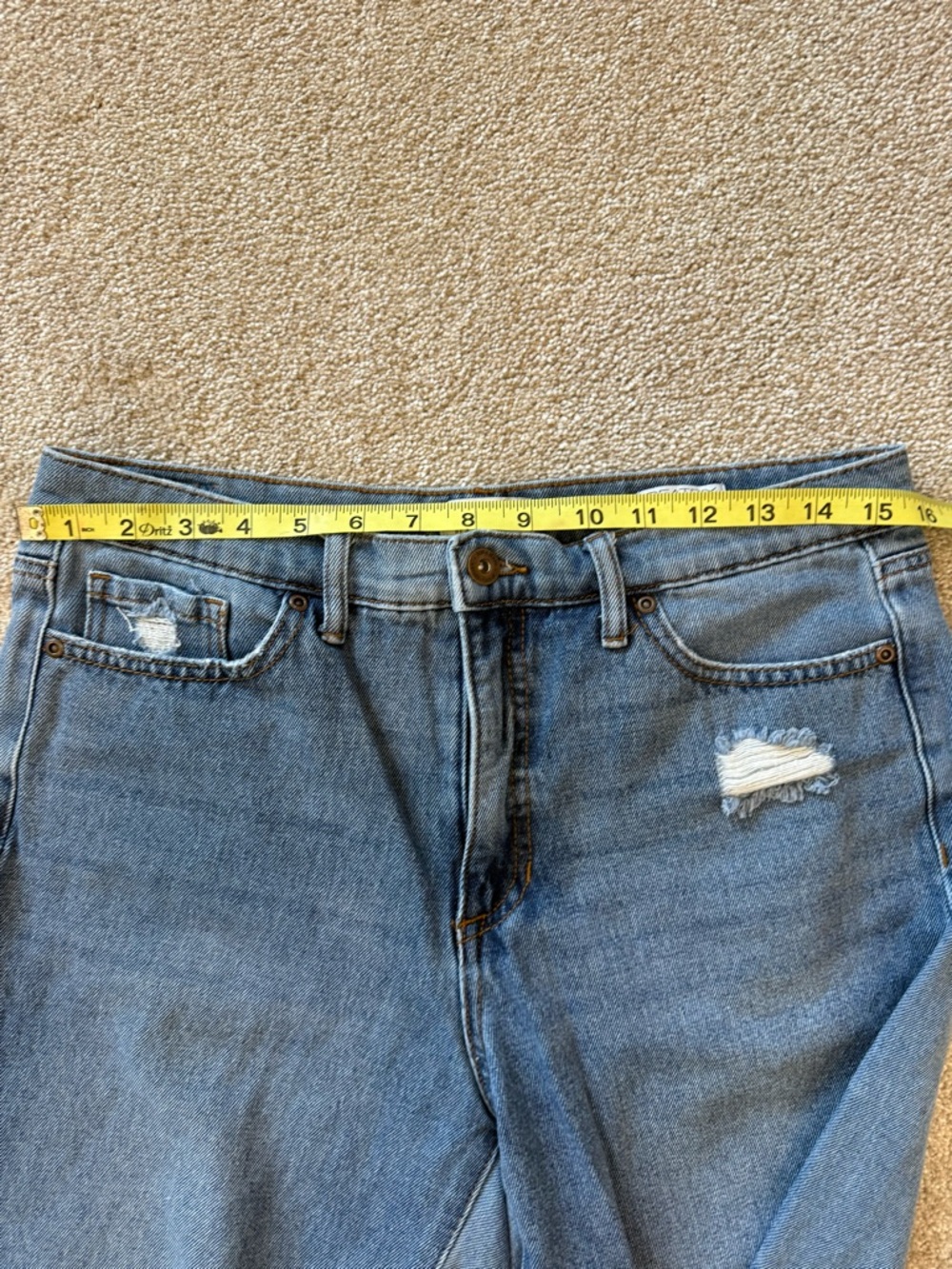 Sofia Jeans Beatrix Relaxed Boyfriend Jeans Distressed Size 8 Light Wash - Picture 4 of 7